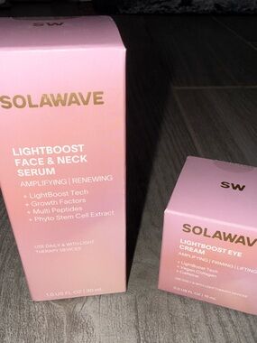 SOLAWAVE LightBoost Face Serum + Eye Cream Duo NWT Sealed